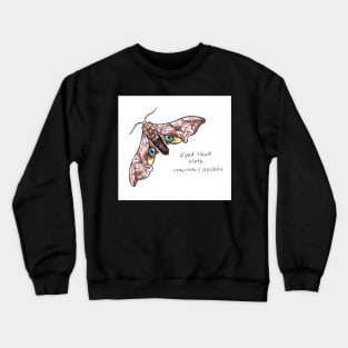 Eyed Hawk Moth drawing Crewneck Sweatshirt